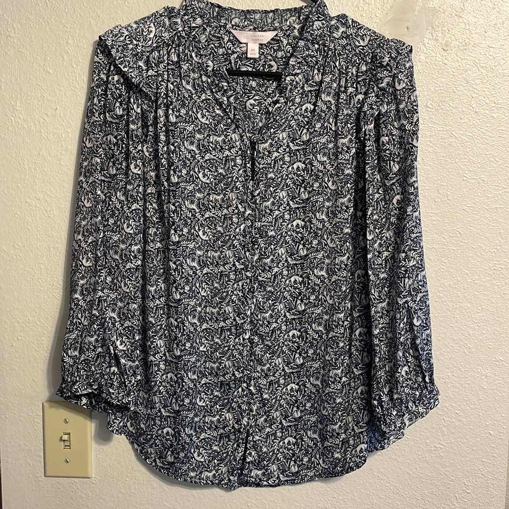Fox print LC blouse
